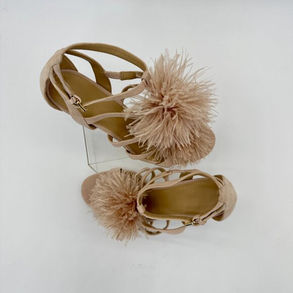 Michael Kors FARA Pom-Pom Heels | Blush Suede | Size 9.5 - Picture 12 of 12
